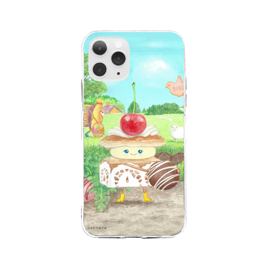 さとうめぐみ絵本グッズのミルフィーユちゃん Soft Clear Smartphone Case