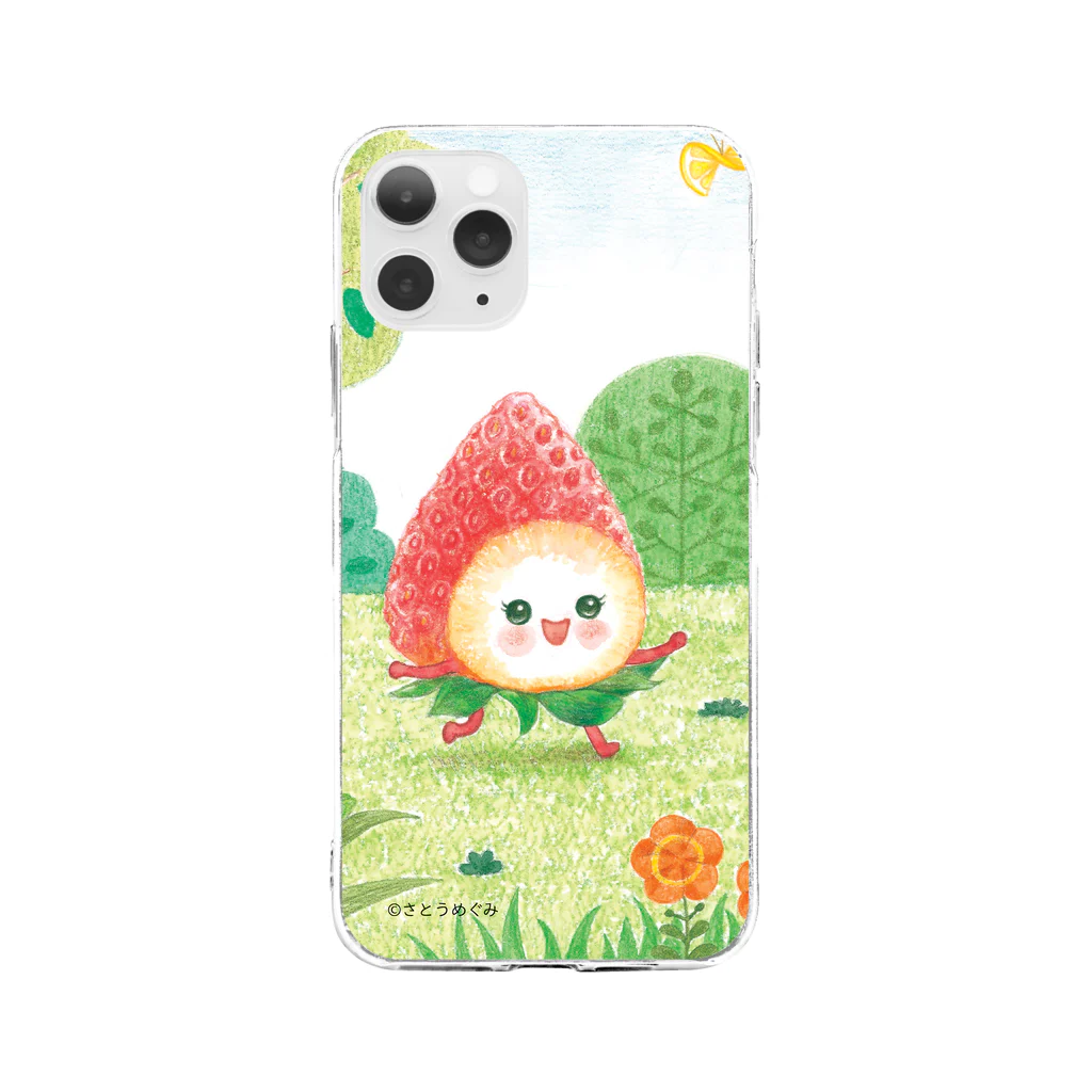 さとうめぐみ絵本グッズのいちごちゃん Soft Clear Smartphone Case