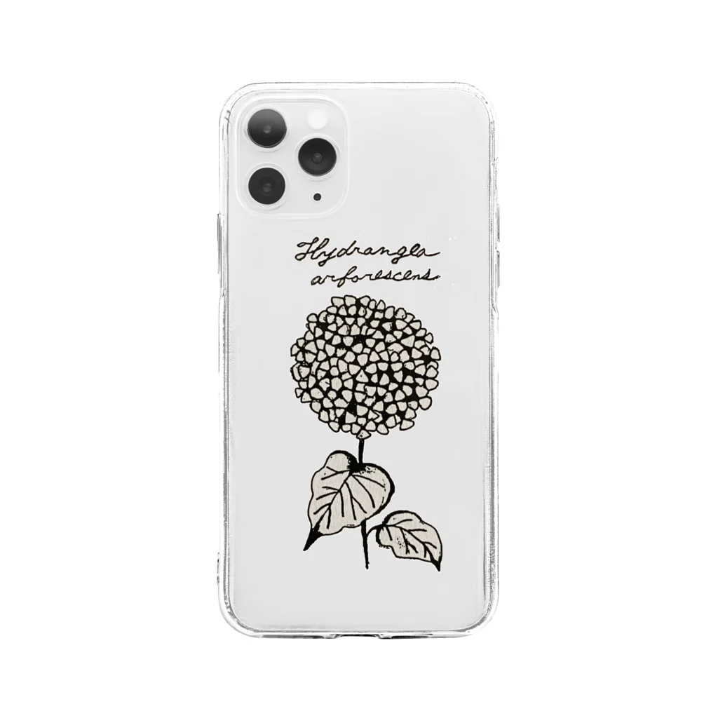 はるくいん文具店〜Laatikko∞Tの植物図鑑シリーズ...アナベル Soft Clear Smartphone Case