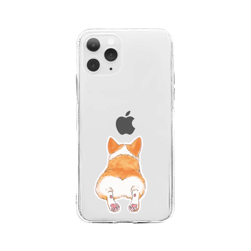 こぎまろのお尻まろ_ソフトクリアスマホケース Soft Clear Smartphone Case