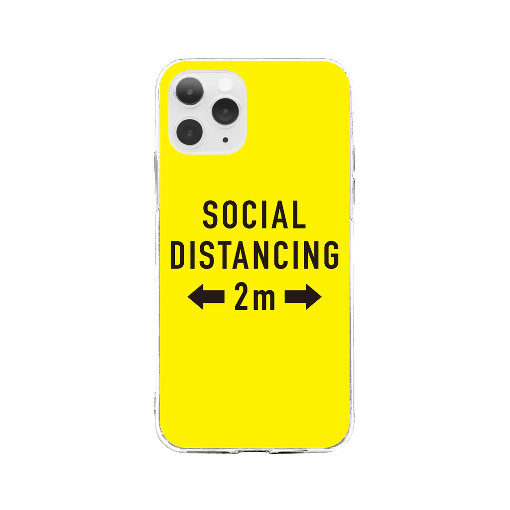 2mの  SOCIAL  DISTANCING Soft Clear Smartphone Case