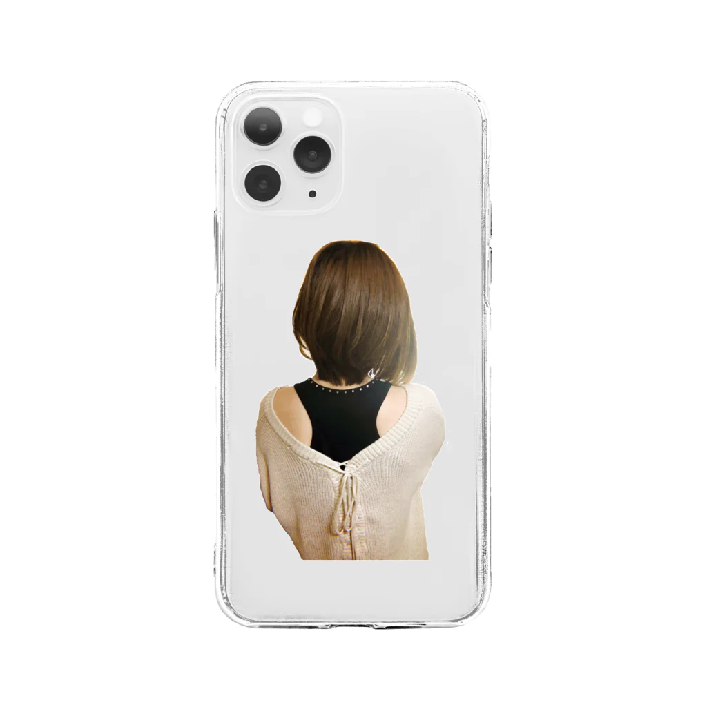 Rena❀の後ろ姿の女性 Soft Clear Smartphone Case