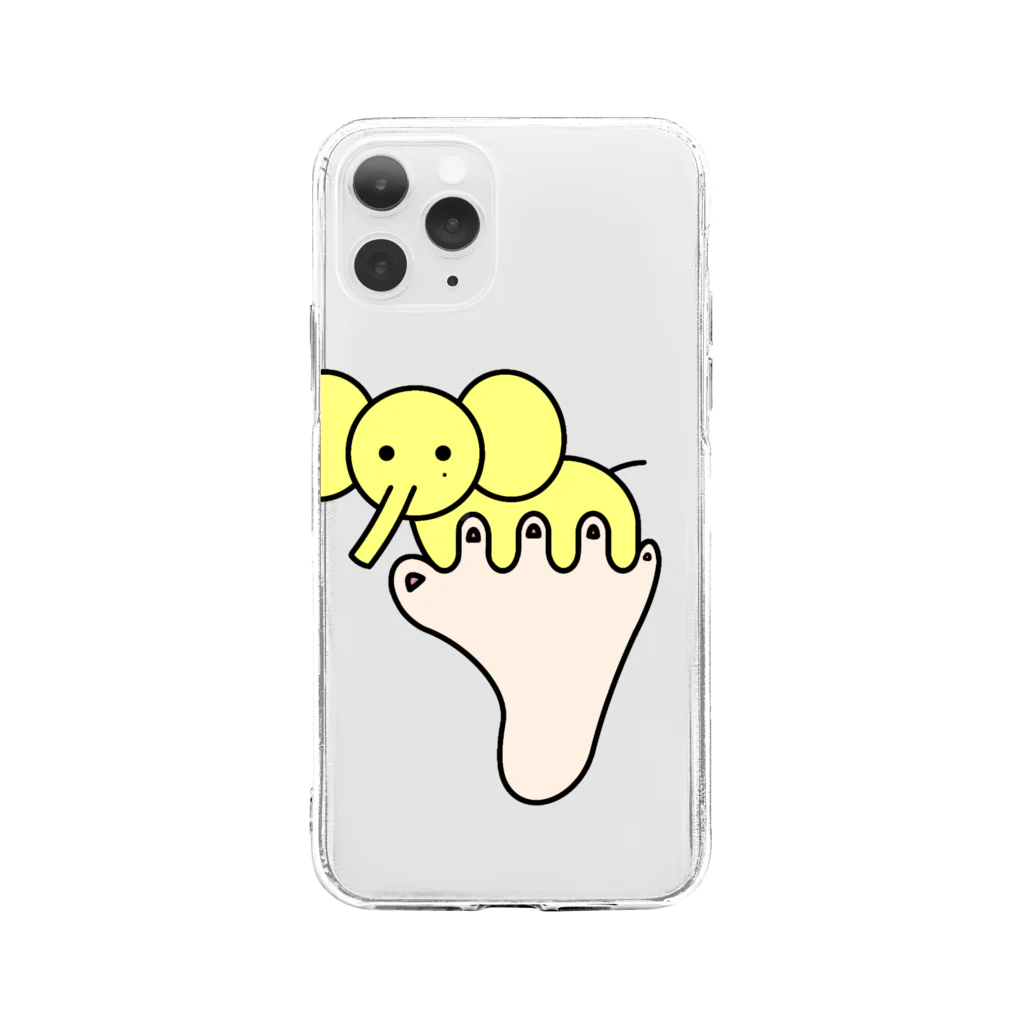 クアッカワラビーくんの日常＆あしゆびふれんず公式グッズのあしゆびぞう Soft Clear Smartphone Case