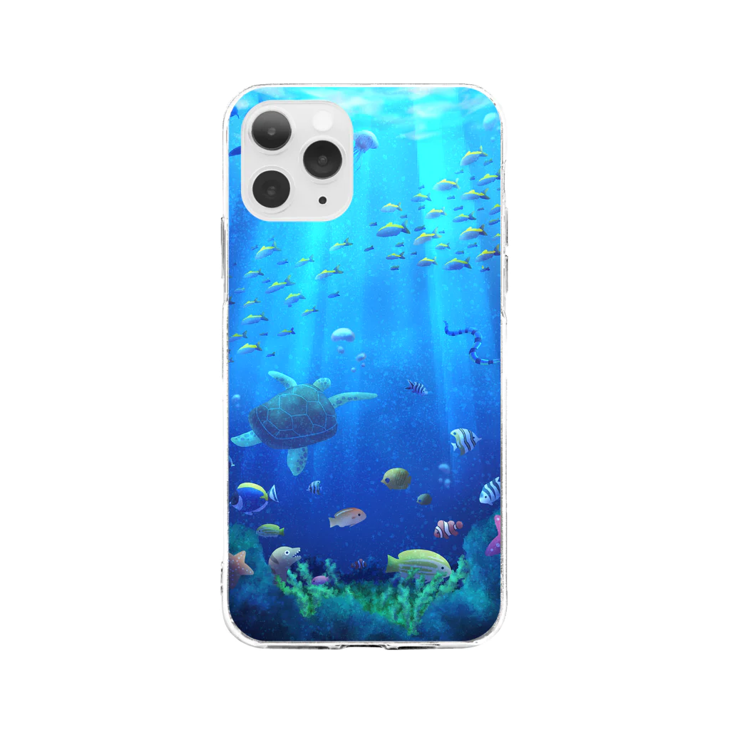 Cocohashop*のまるで水族館 Soft Clear Smartphone Case