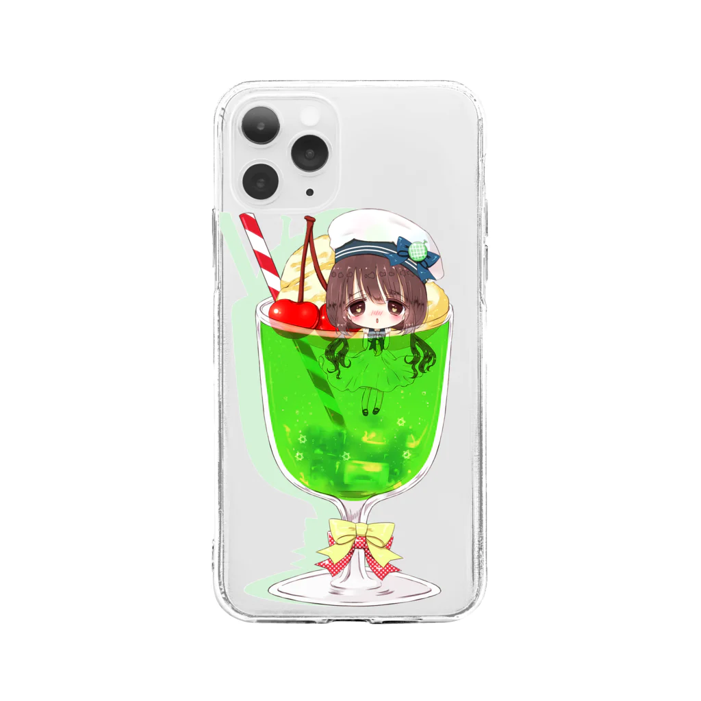 椎名めろん[melomelon]のメロンソーダ Soft Clear Smartphone Case