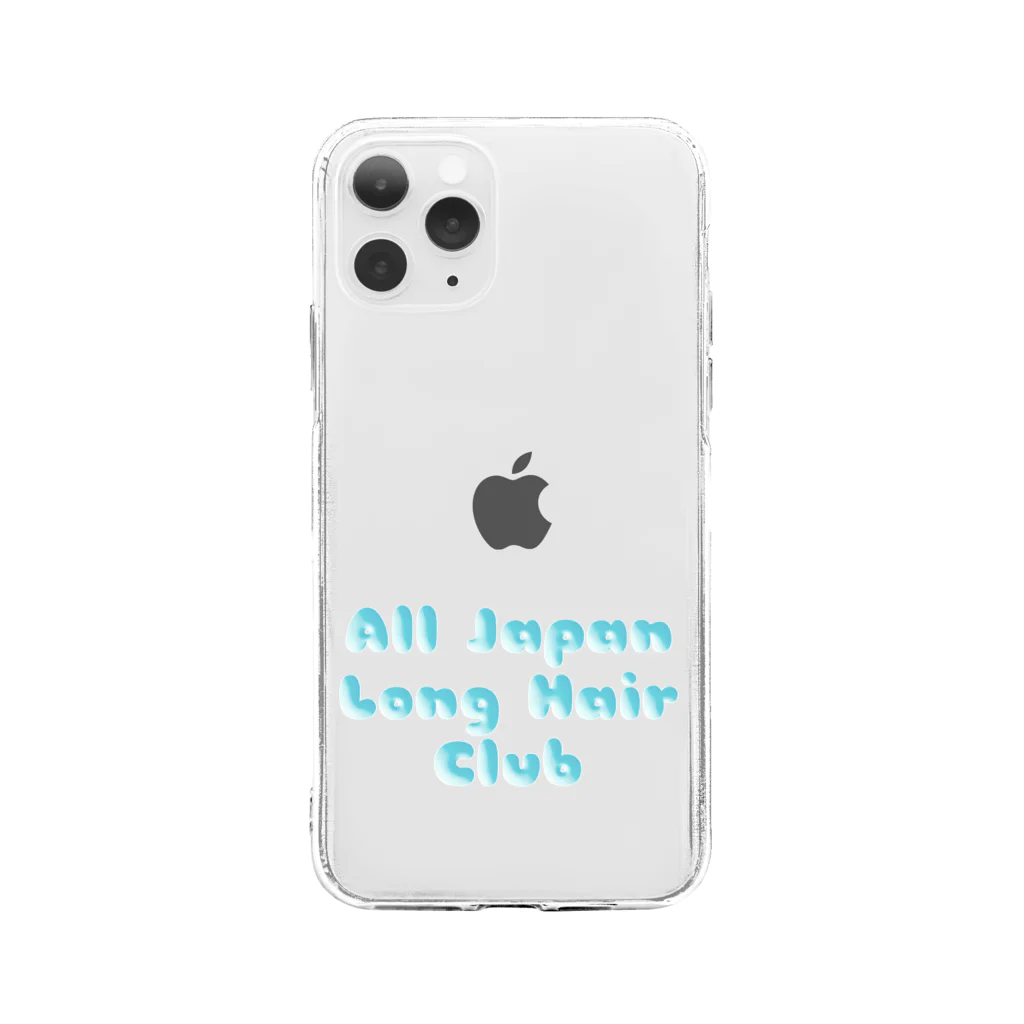 クドームーンの全日本ロングヘアー研究会 オフィシャル Soft Clear Smartphone Case