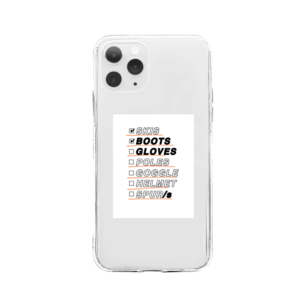 SPUR/sのchecklist（スマホケース） Soft Clear Smartphone Case