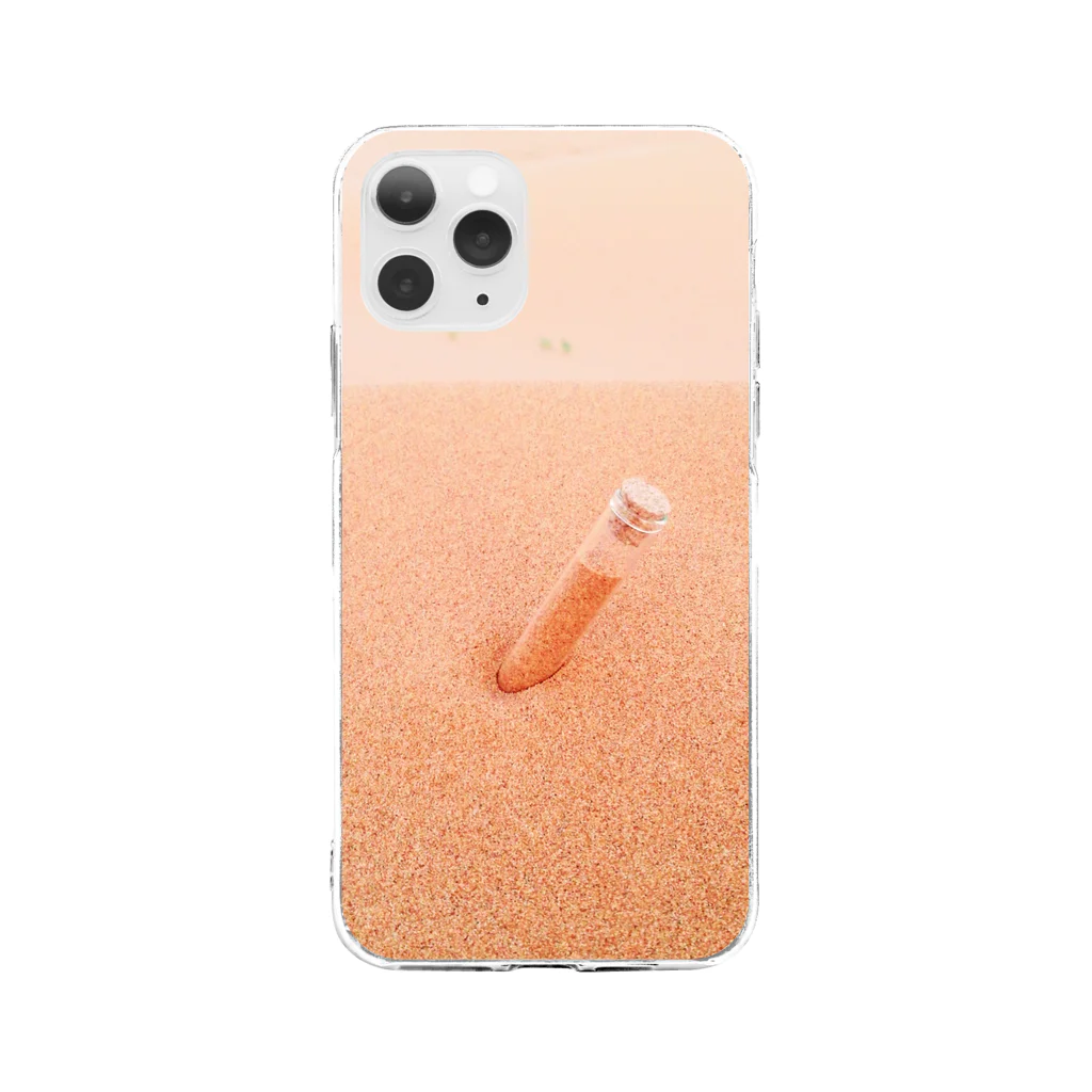 ひつじのアトリエ【公式】のサハラ砂漠の小瓶【モロッコ】 Soft Clear Smartphone Case