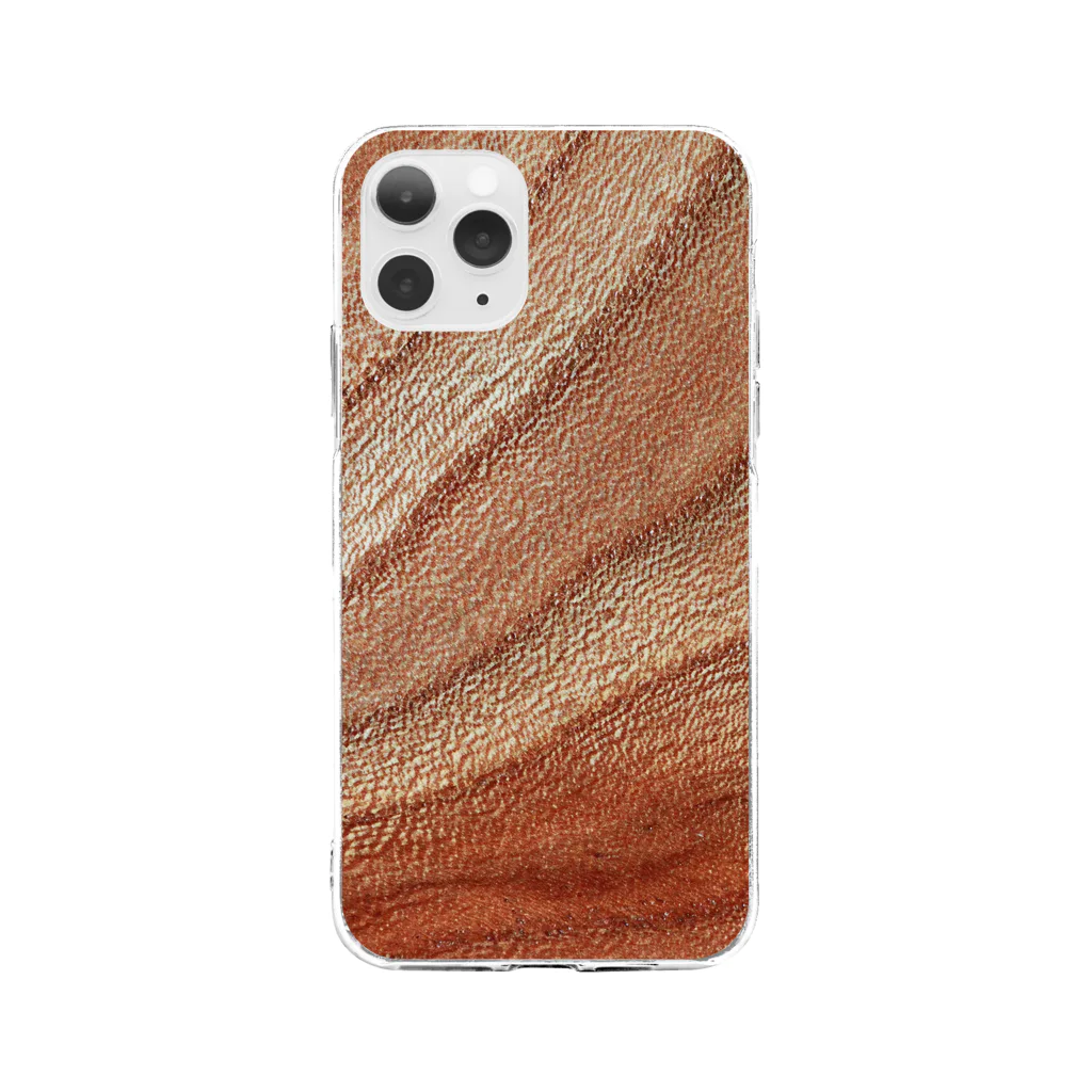 Tabbiesの木目グラデ Soft Clear Smartphone Case