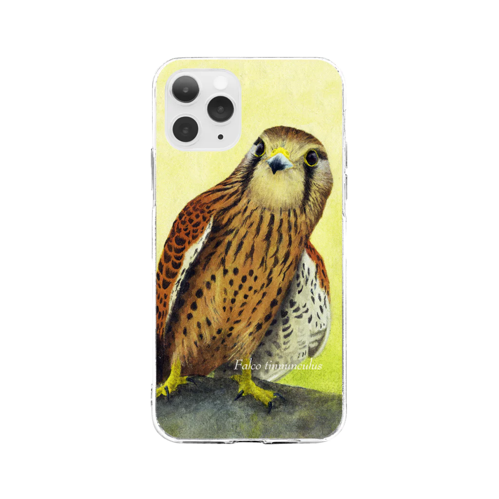 野鳥生活のチョウゲンボウ（★寄付） Soft Clear Smartphone Case