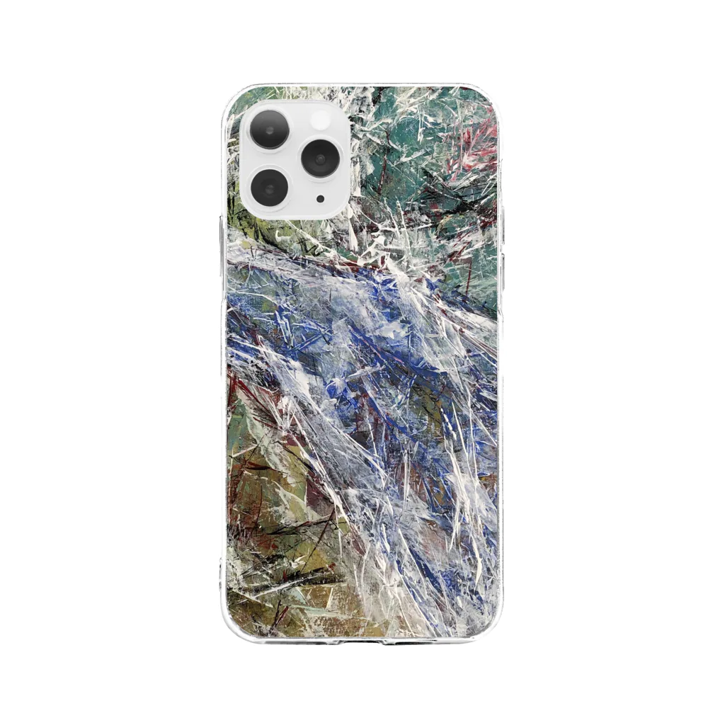 Mitsuru Yoshida ArtworkのMOUNTAIN SCREAM Soft Clear Smartphone Case