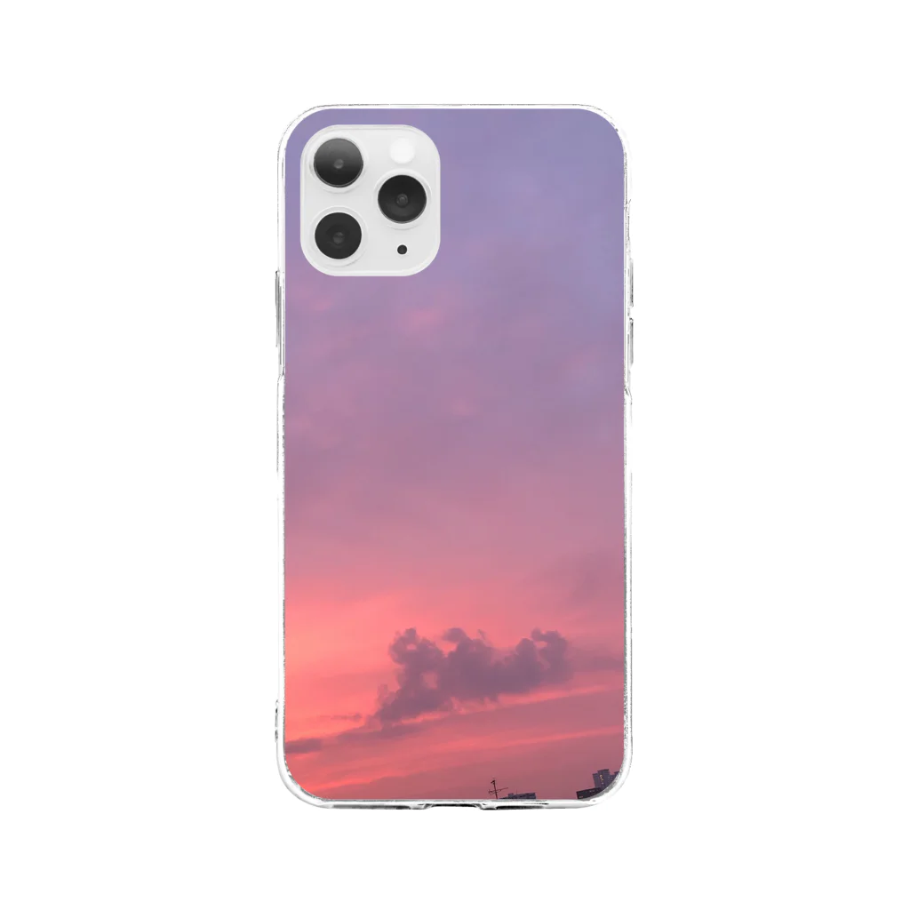 プリンスメイデンの紫な夕方 Soft Clear Smartphone Case