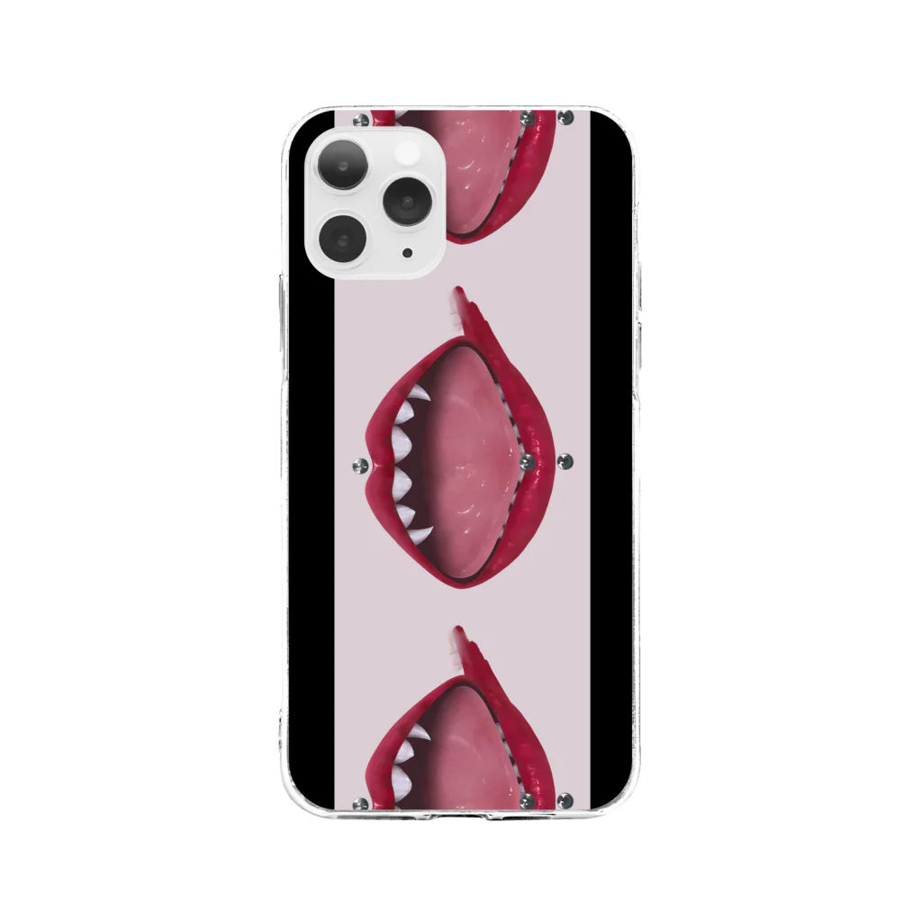 51015のplum lip Soft Clear Smartphone Case