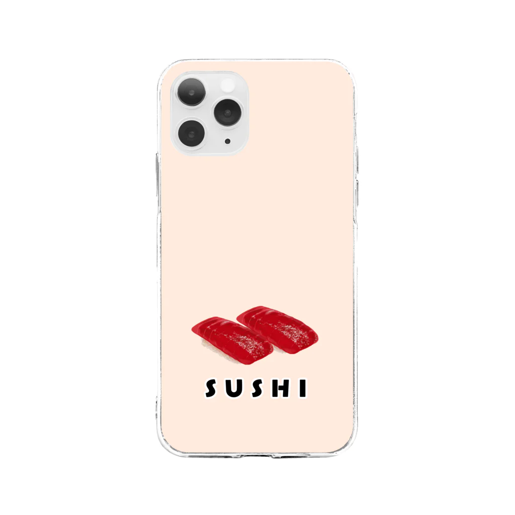 huroshikiのSUSHI Soft Clear Smartphone Case