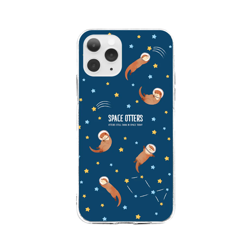 カワウソとフルーツのスペースカワウソ Soft Clear Smartphone Case