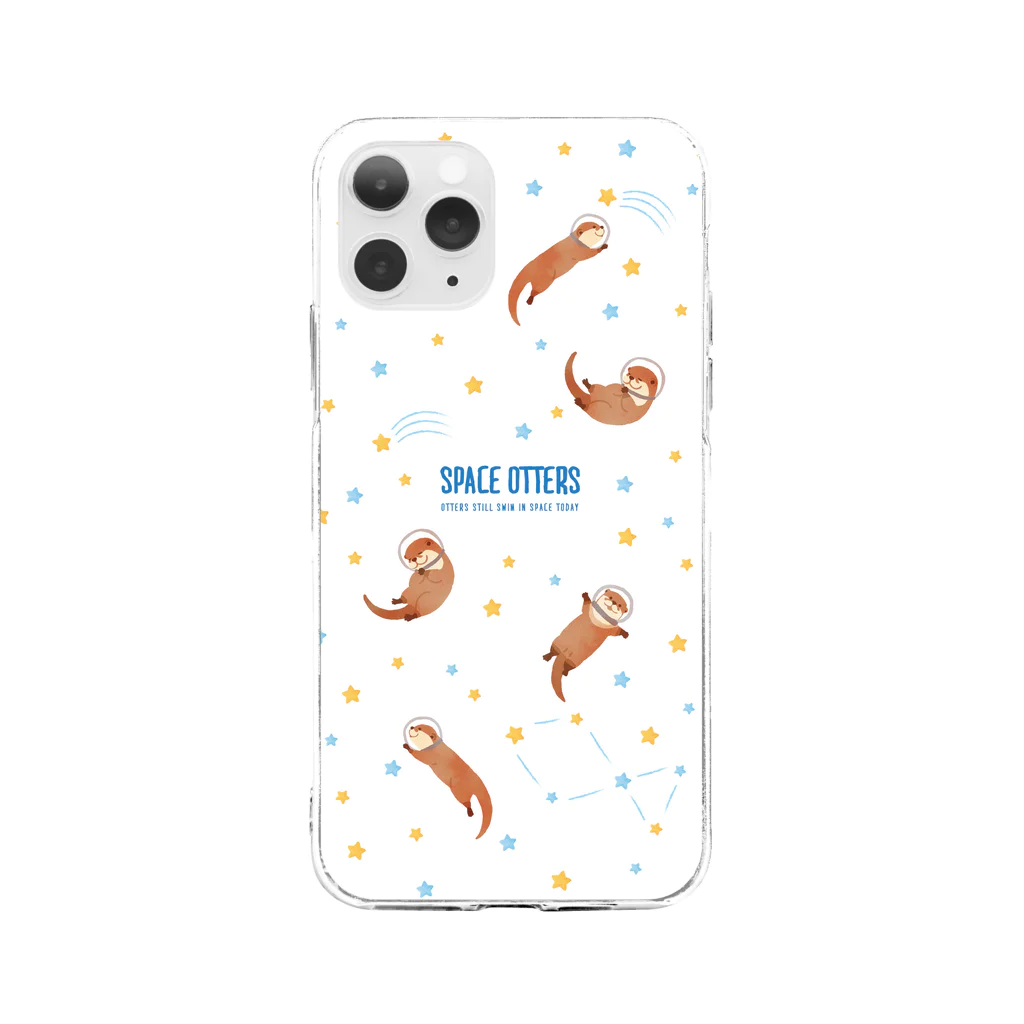 カワウソとフルーツのスペースカワウソ Soft Clear Smartphone Case