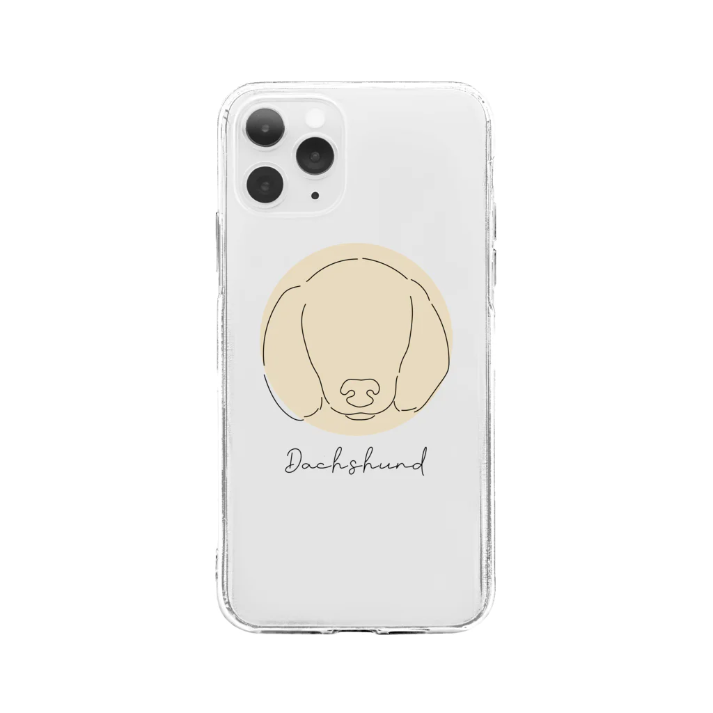 & dog.のミニチュアダックスフンド Soft Clear Smartphone Case