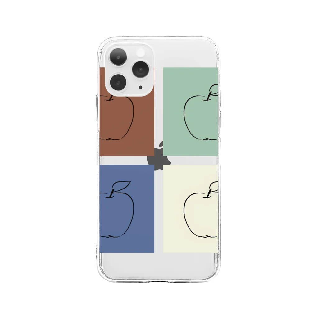 CHOTTOPOINTの【果物】アップル Soft Clear Smartphone Case