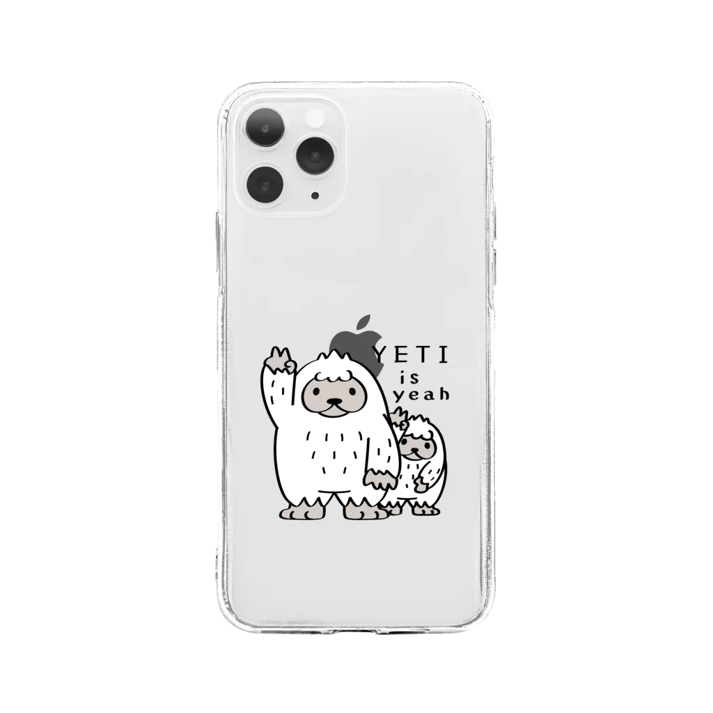 イラスト MONYAAT のイエティのイエ～イ　A Soft Clear Smartphone Case