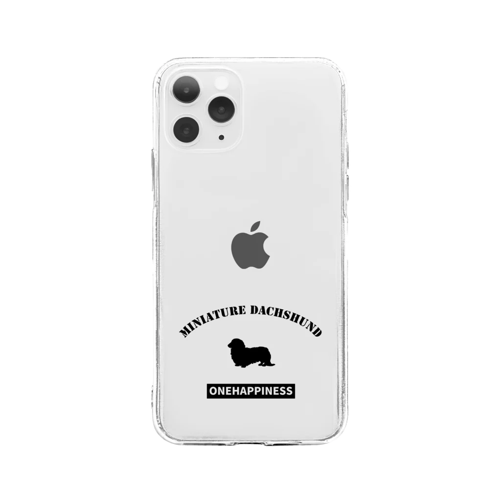 onehappinessのミニチュアダックスフンド  ONEHAPPINESS Soft Clear Smartphone Case