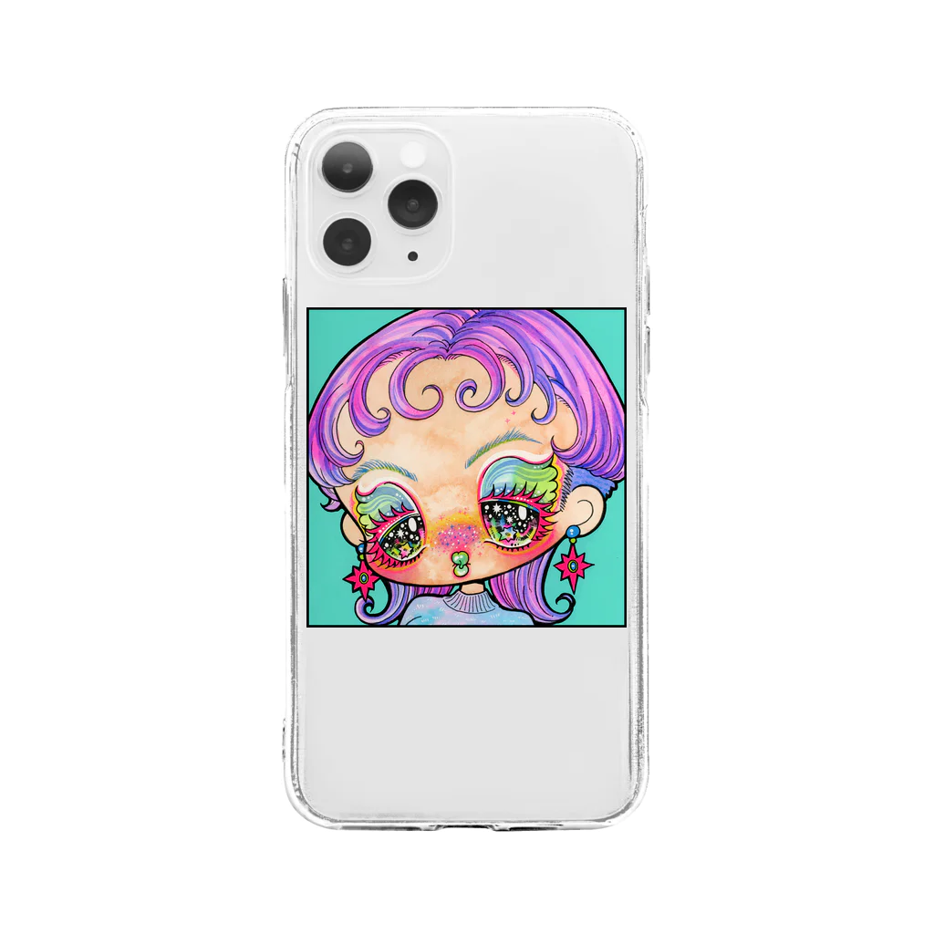 せきやゆりえ落書きショップのMAKE UP!GIRLS 01 Soft Clear Smartphone Case