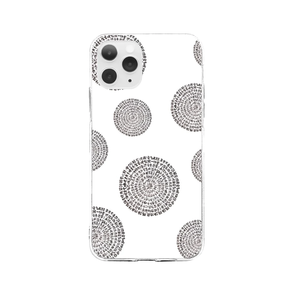 Yuki Matsutakeのドットまるまる般若心経 Soft Clear Smartphone Case