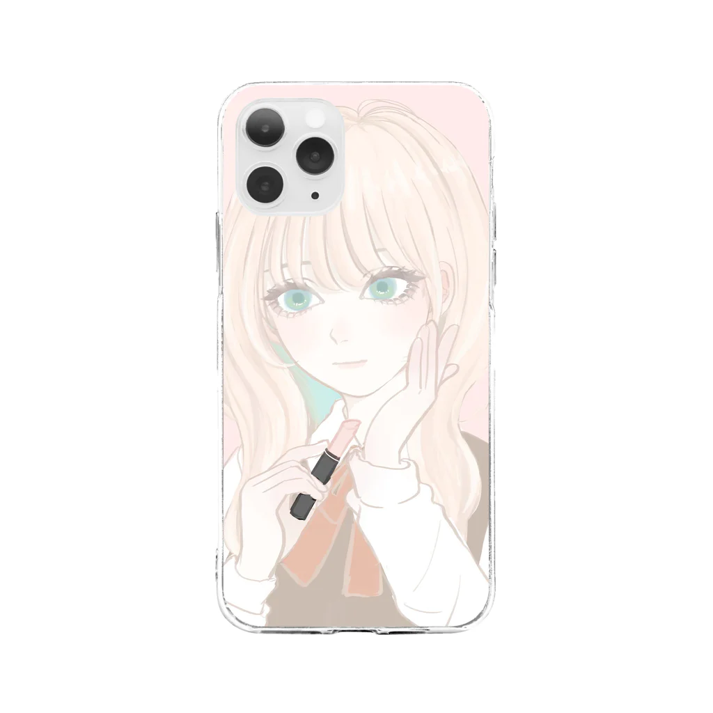 またろうのお化粧ちゃん Soft Clear Smartphone Case