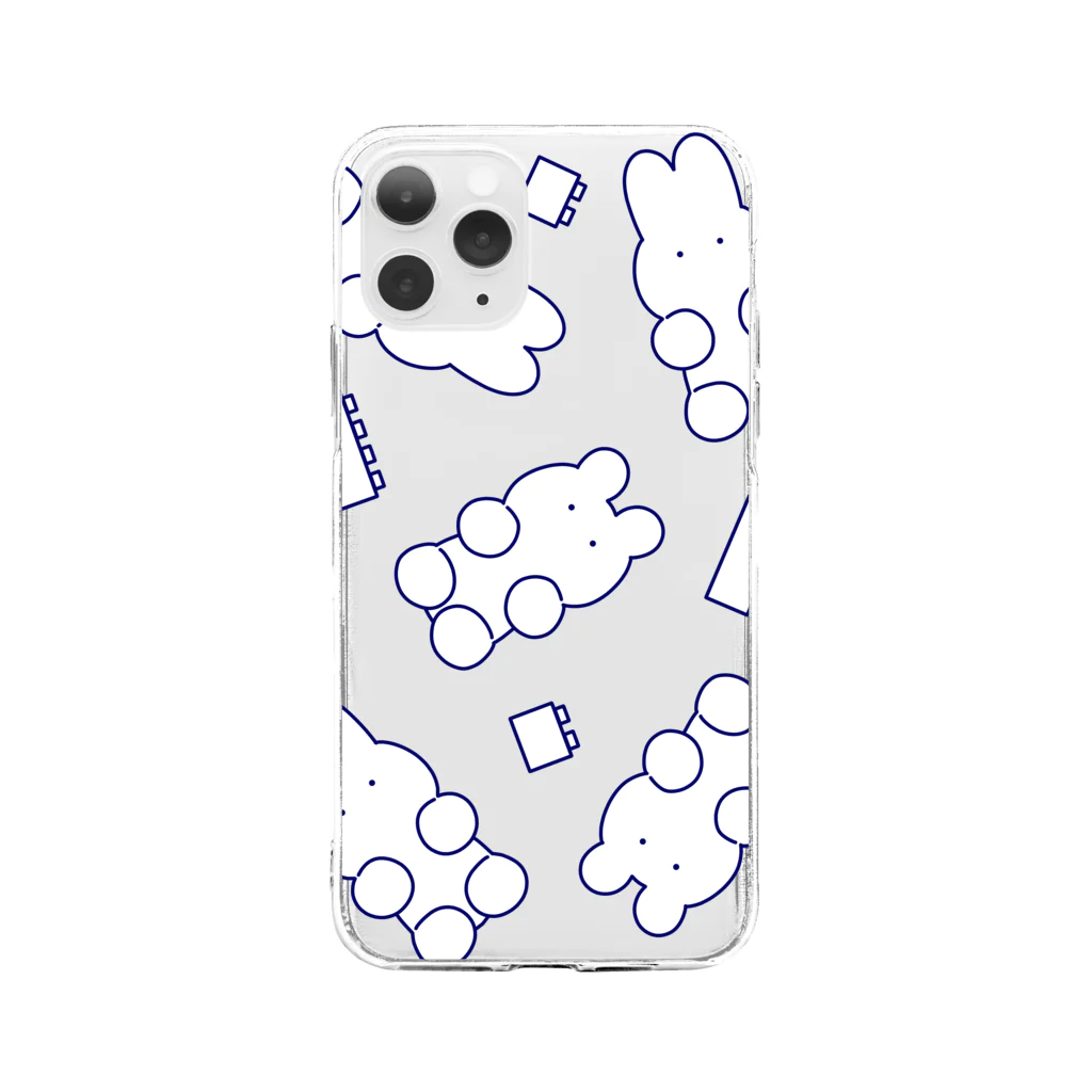 soratoのグミたち/白 Soft Clear Smartphone Case