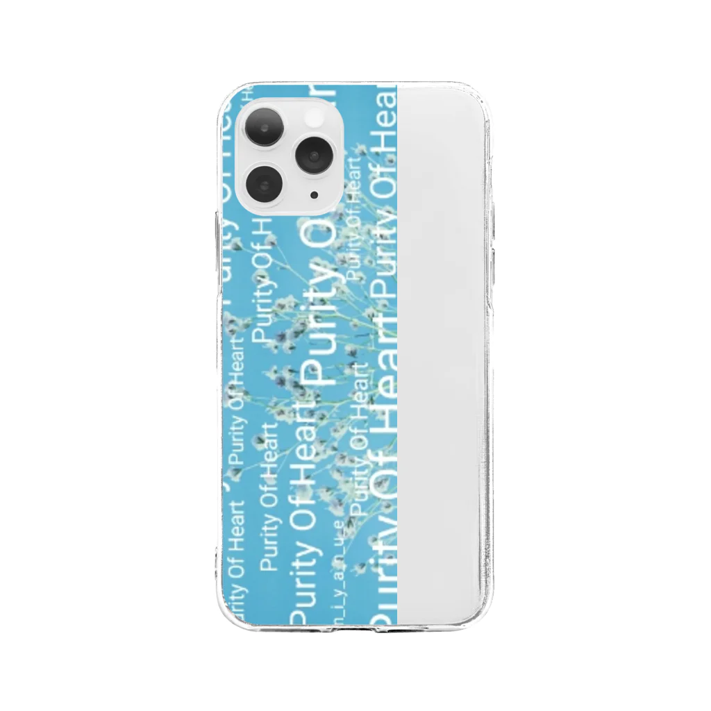 miyanueのpurity of heart Soft Clear Smartphone Case