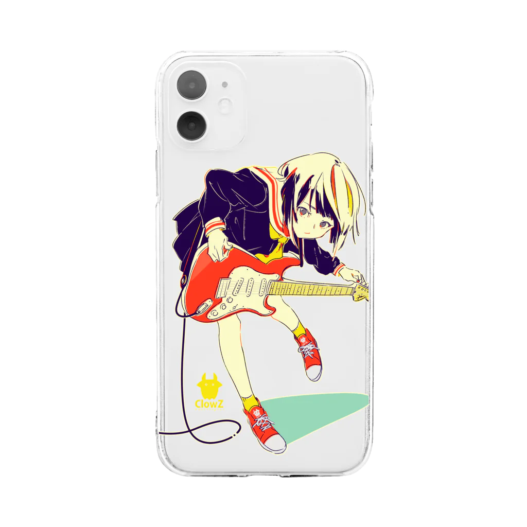 ClowZ ／ 渡瀬しぃののストラトキャスター少女 Soft Clear Smartphone Case