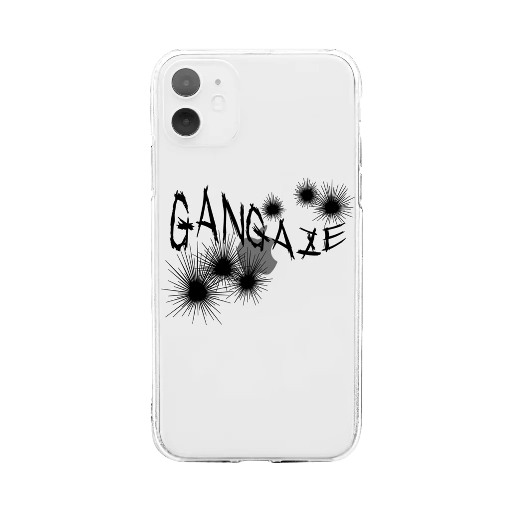 猫と釣り人のGANGAZE_K Soft Clear Smartphone Case