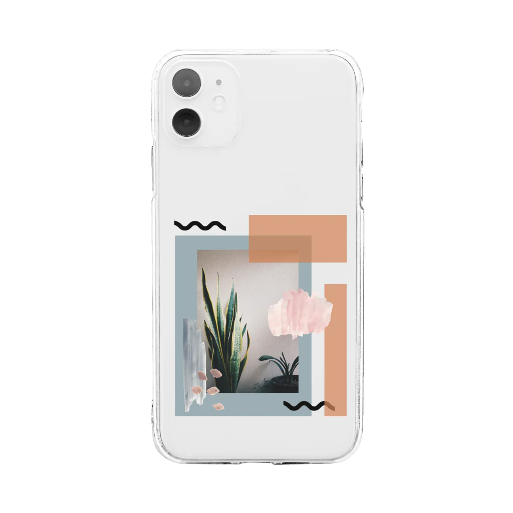 こだまの癒しの観葉植物 Soft Clear Smartphone Case