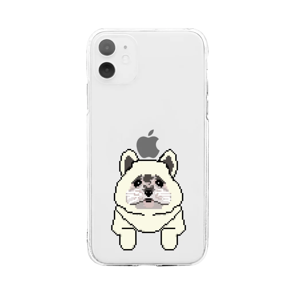 KISSHINNJYAのポン吉くん Soft Clear Smartphone Case