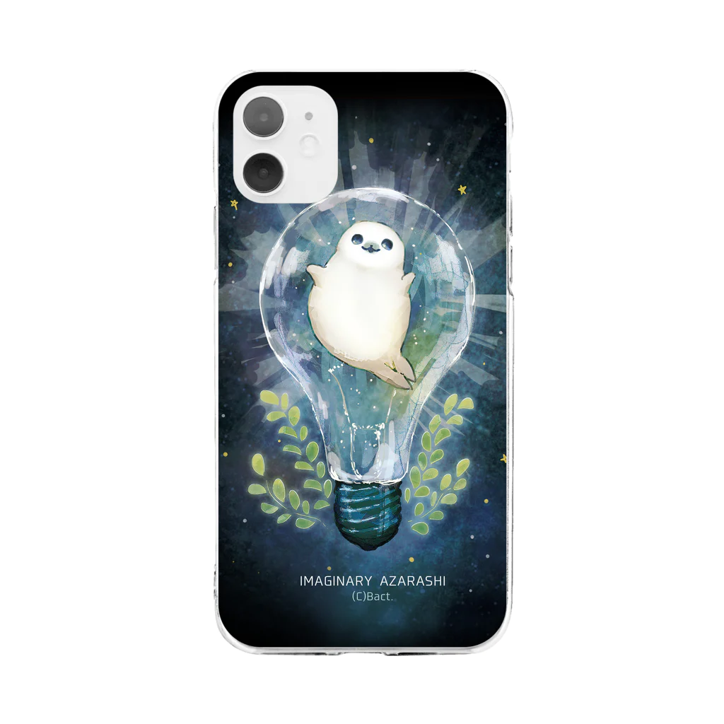 BARE FEET/猫田博人の電球アザラシ・ケース Soft Clear Smartphone Case