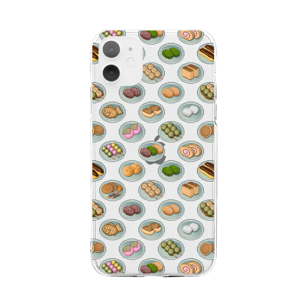 猫と釣り人のOkashi_FB_1 Soft Clear Smartphone Case