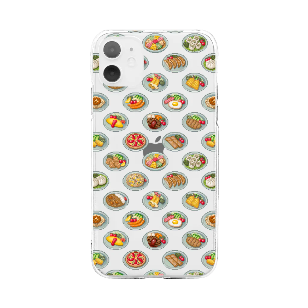 猫と釣り人のFood_FB_2 Soft Clear Smartphone Case