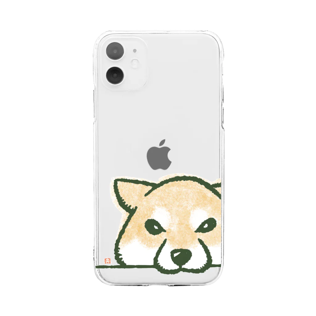 真希ナルセ（マキナル）のおねだり柴犬 Soft Clear Smartphone Case