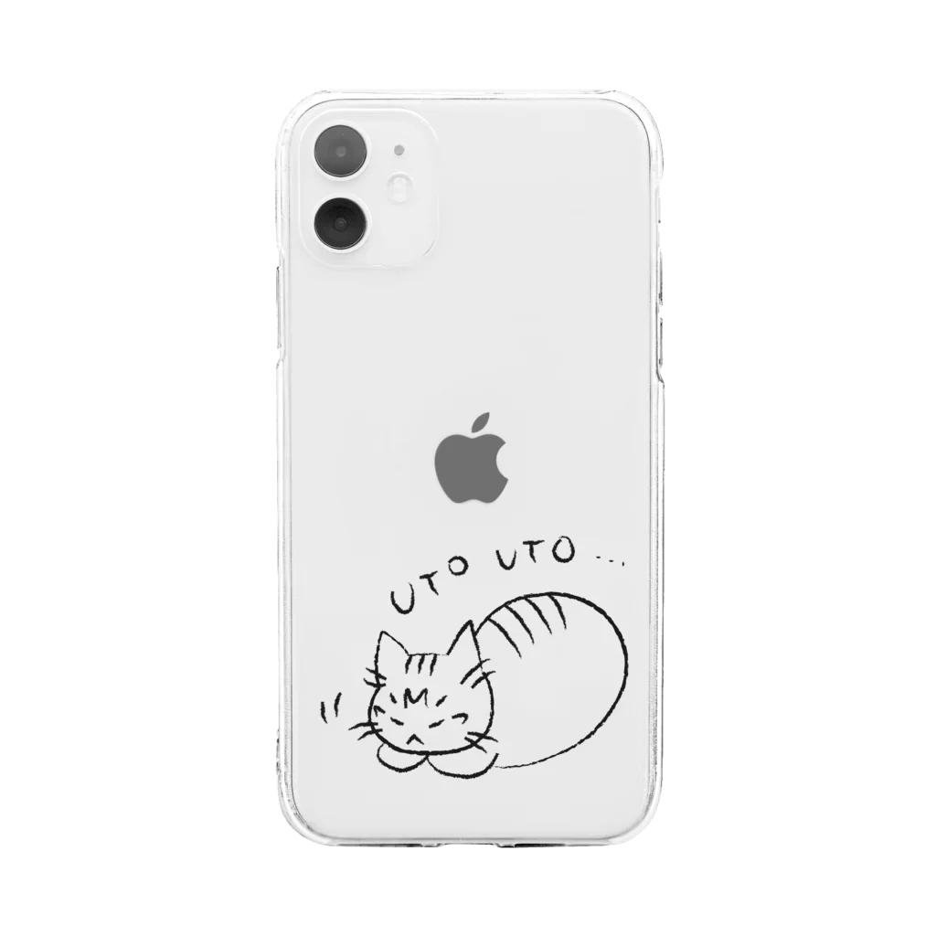 むしんちのうとうと猫 Soft Clear Smartphone Case