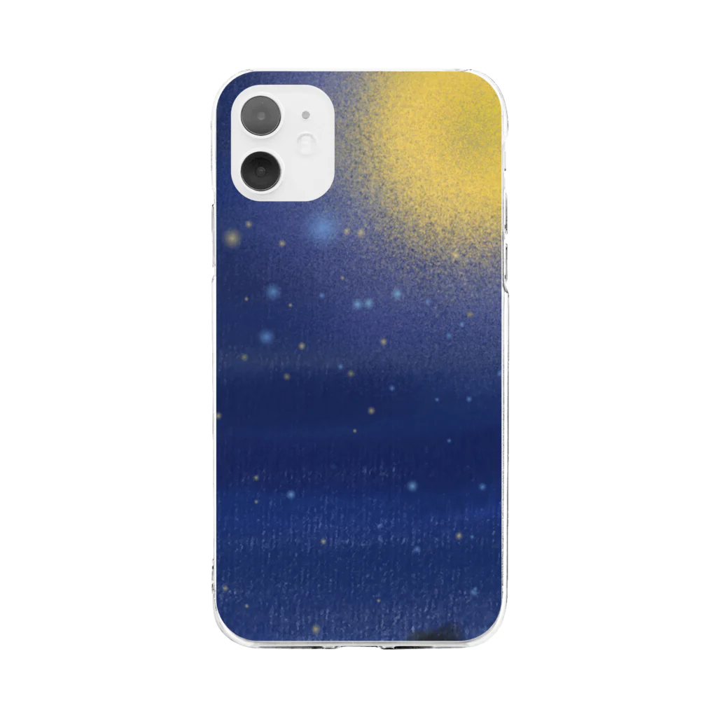 blueHawaiiのインディゴブルーの夜 Soft Clear Smartphone Case