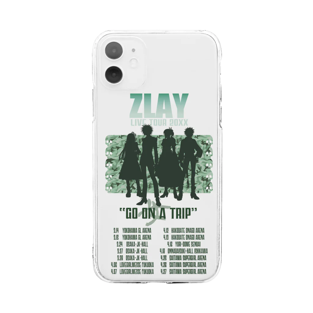 SHIZRUのSUZURIのGO女TRIP TOUR(GREEN) Soft Clear Smartphone Case