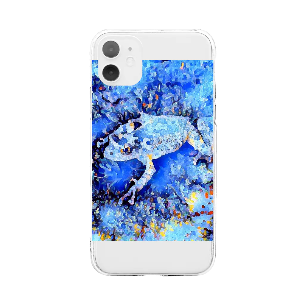 Fantastic FrogのFantastic Frog -Frozen Version- Soft Clear Smartphone Case