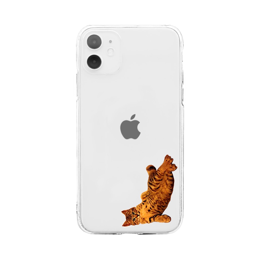 Elegant CatのElegant Cat ④ Soft Clear Smartphone Case