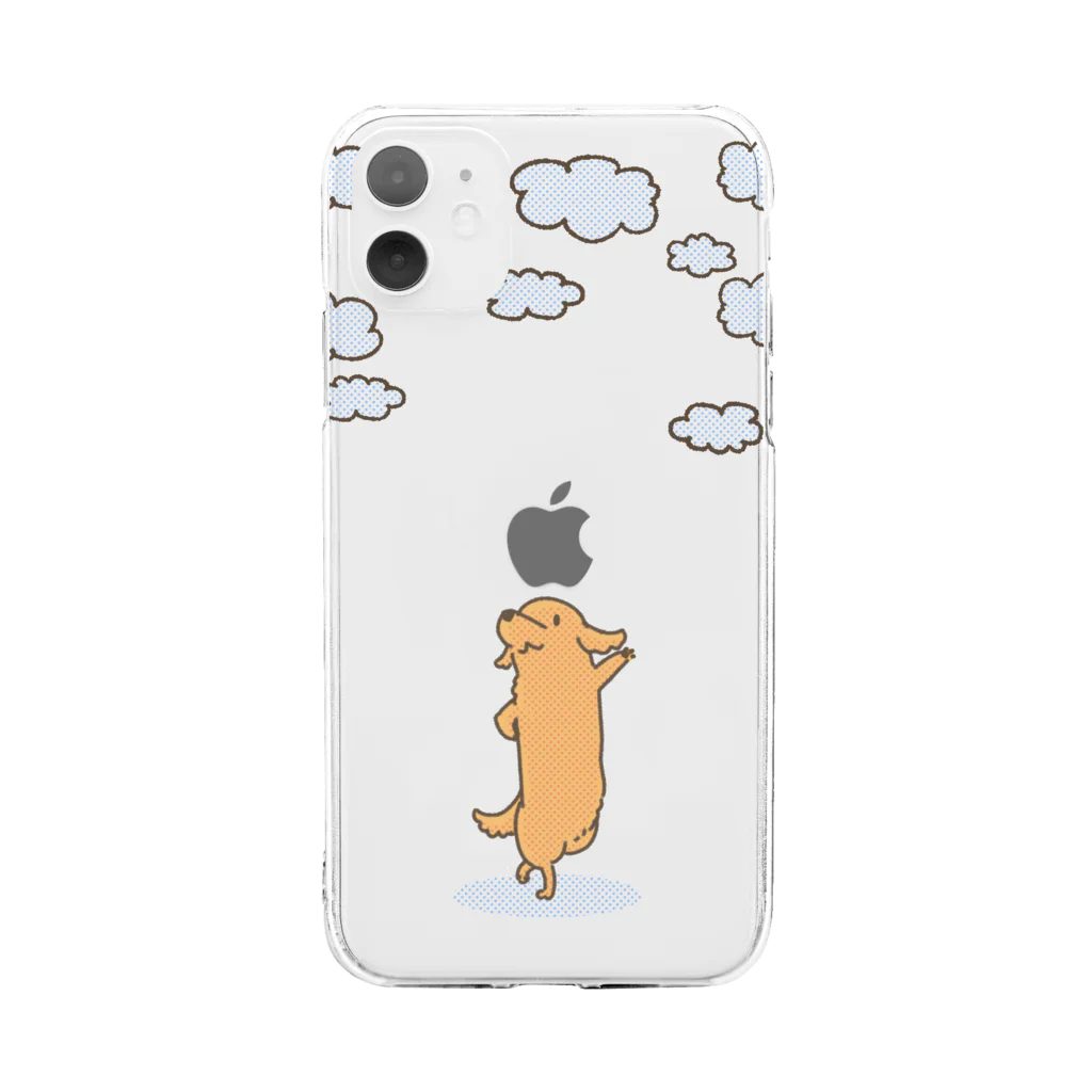 真希ナルセ（マキナル）の雲とダックス Soft Clear Smartphone Case