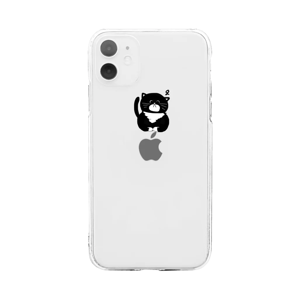 猫(gnp)の動かない猫 Soft Clear Smartphone Case