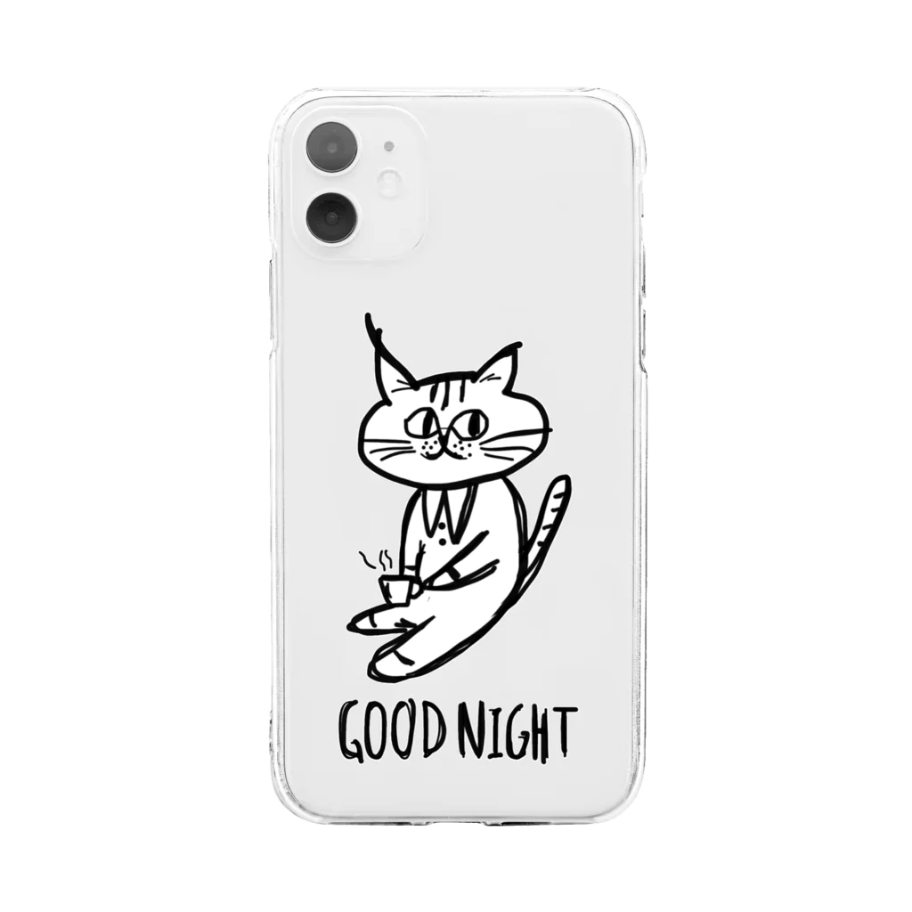 猫(gnp)の珈琲にうるさい猫 Soft Clear Smartphone Case