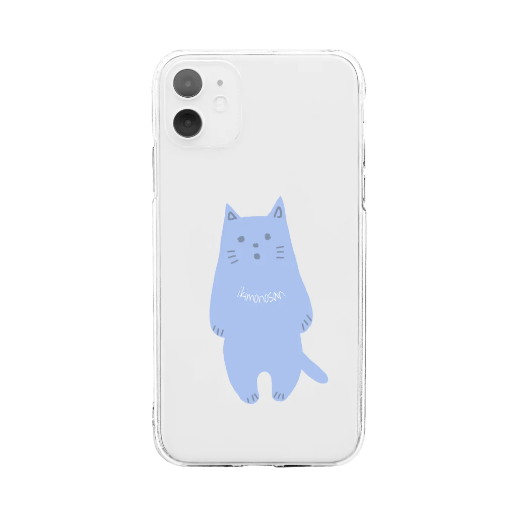 ikimonosanのikimonoねこさん Soft Clear Smartphone Case