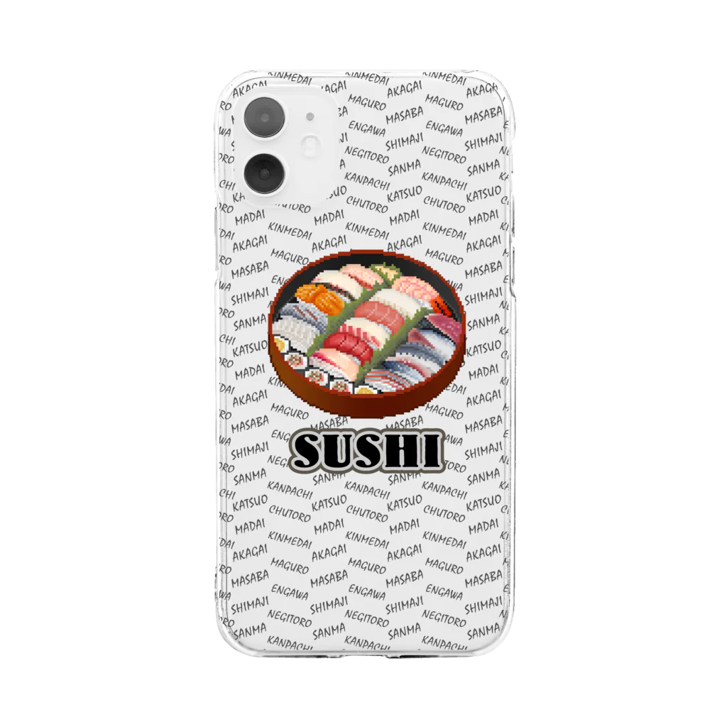 猫と釣り人のSUSHI_2_C2 Soft Clear Smartphone Case
