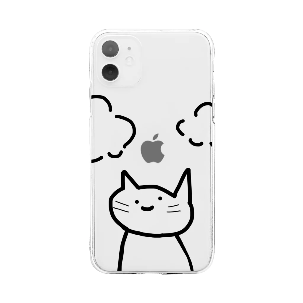 うーたんのうーねこと雲 Soft Clear Smartphone Case