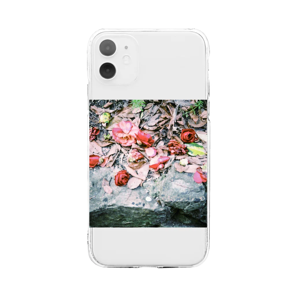 わにのふくのツバキ Soft Clear Smartphone Case