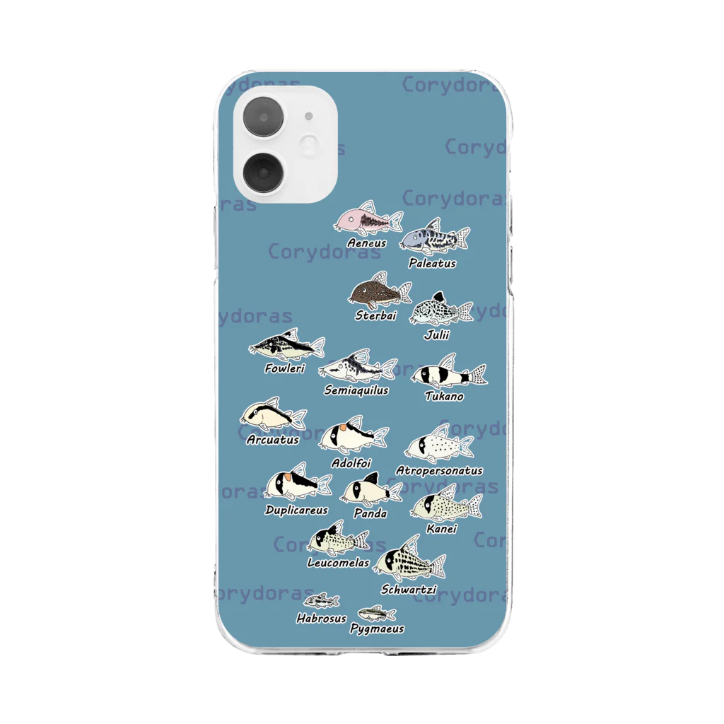 ぺんぎん丸のコリドラス大集合パート2 -Corydoras- Soft Clear Smartphone Case